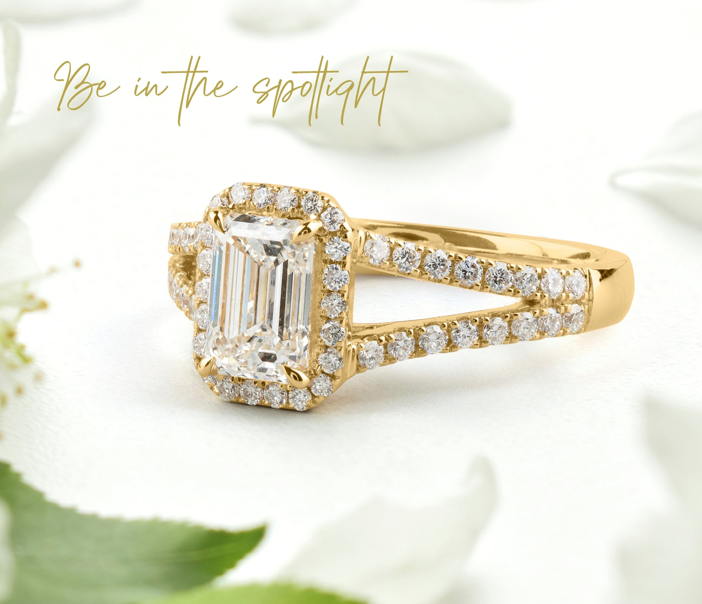14K Yellow Gold Lab-Grown Diamond Ring