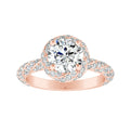 Round Diamond Twisted Halo Engagement Ring