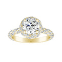 Round Diamond Twisted Halo Engagement Ring