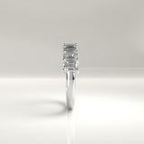 Mira Nine-Stone Emerald-Cut Diamond Band