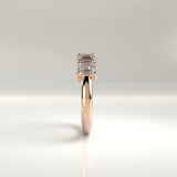 Mira Seven-Stone Emerald-Cut Diamond Band
