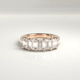 Mira Five-Stone Emerald-Cut Diamond Band