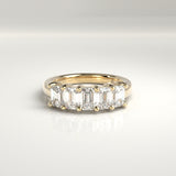 Mira Five-Stone Emerald-Cut Diamond Band