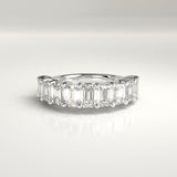 Mira Nine-Stone Emerald-Cut Diamond Band