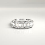 Mira Five-Stone Emerald-Cut Diamond Band