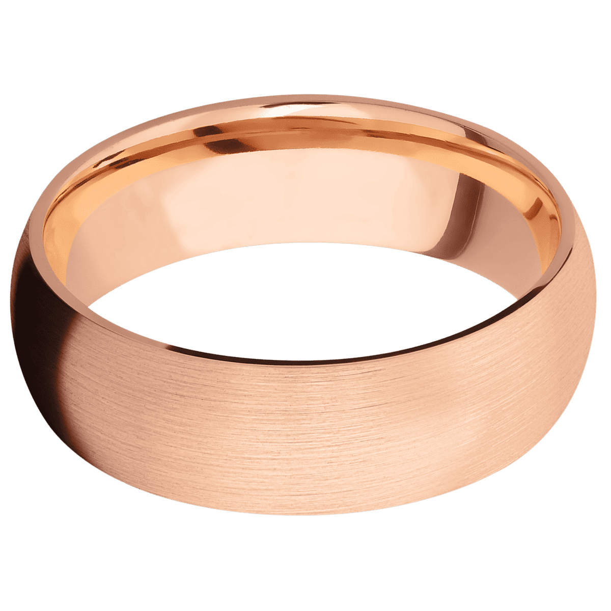 10K Rose Gold + Satin Finish