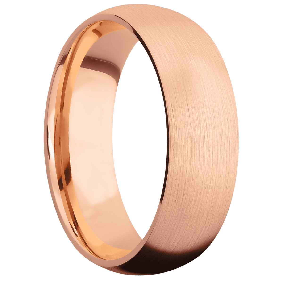 10K Rose Gold + Satin Finish