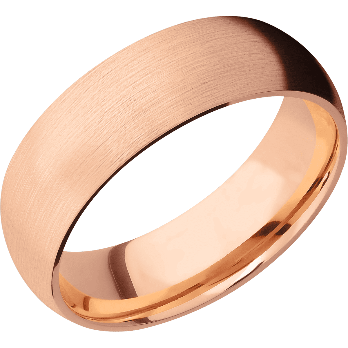 10K Rose Gold + Satin Finish