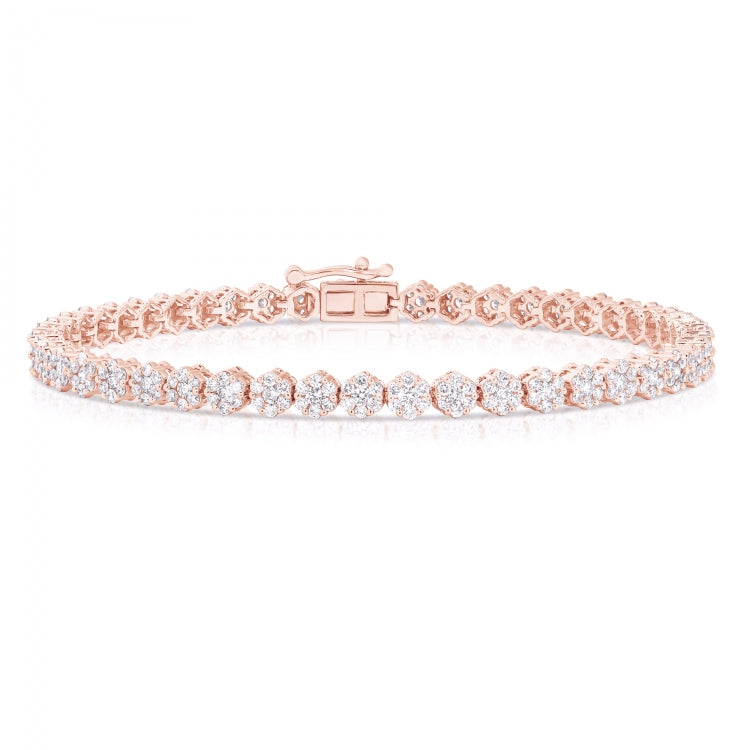 Signature Petite Flower Cluster Diamond Tennis Bracelet
