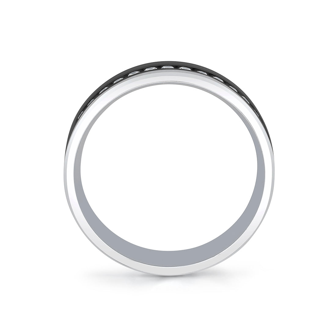 Heritage Two Tone Brushed Diamond Mens Band - Orson