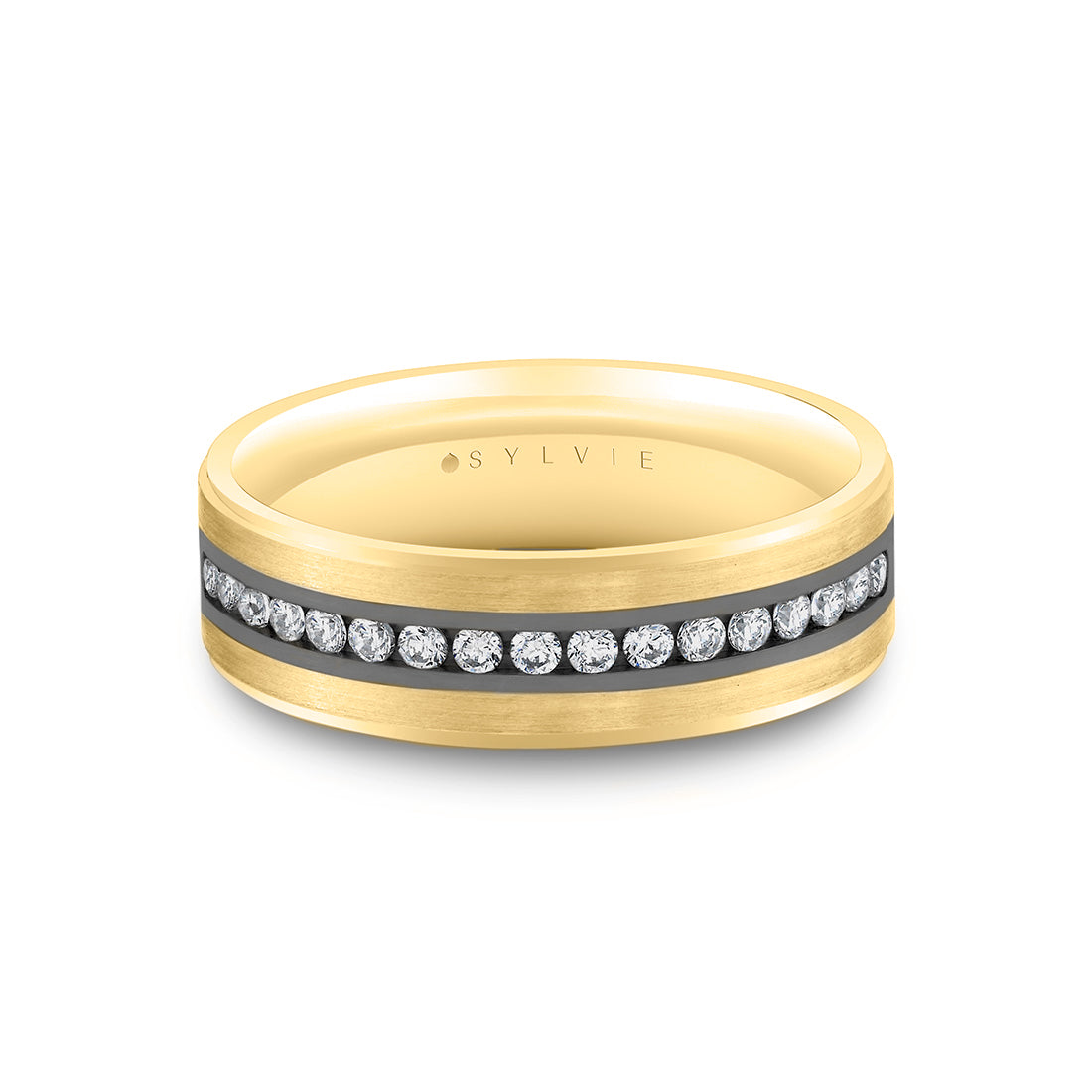 Heritage Two Tone Brushed Diamond Mens Band - Orson