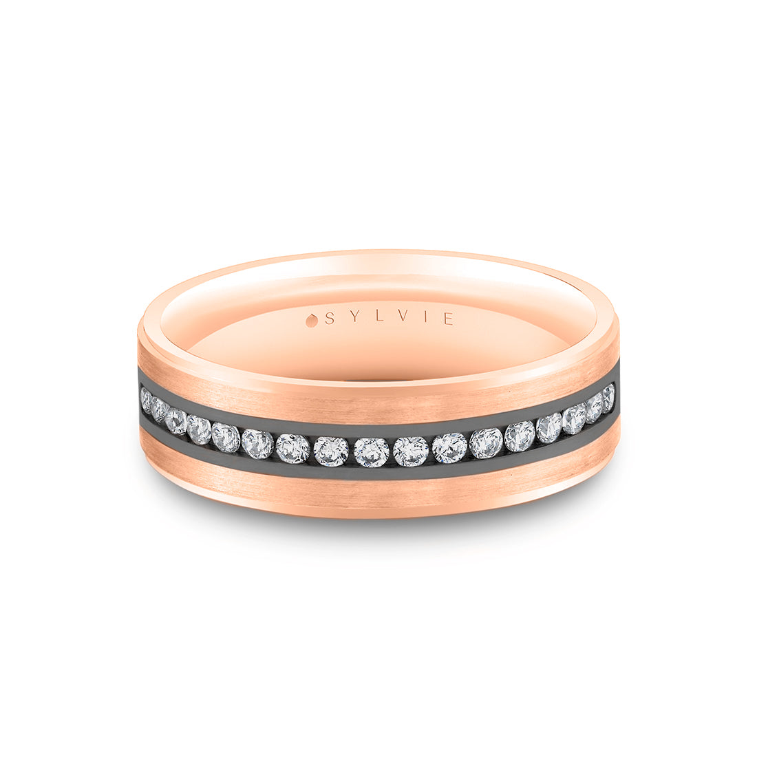 Heritage Two Tone Brushed Diamond Mens Band - Orson