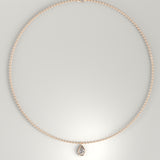 Pear Bezel Pendant