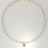 Pear Bezel Pendant