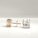 Sabrina Cushion Cut Diamond Stud Earrings