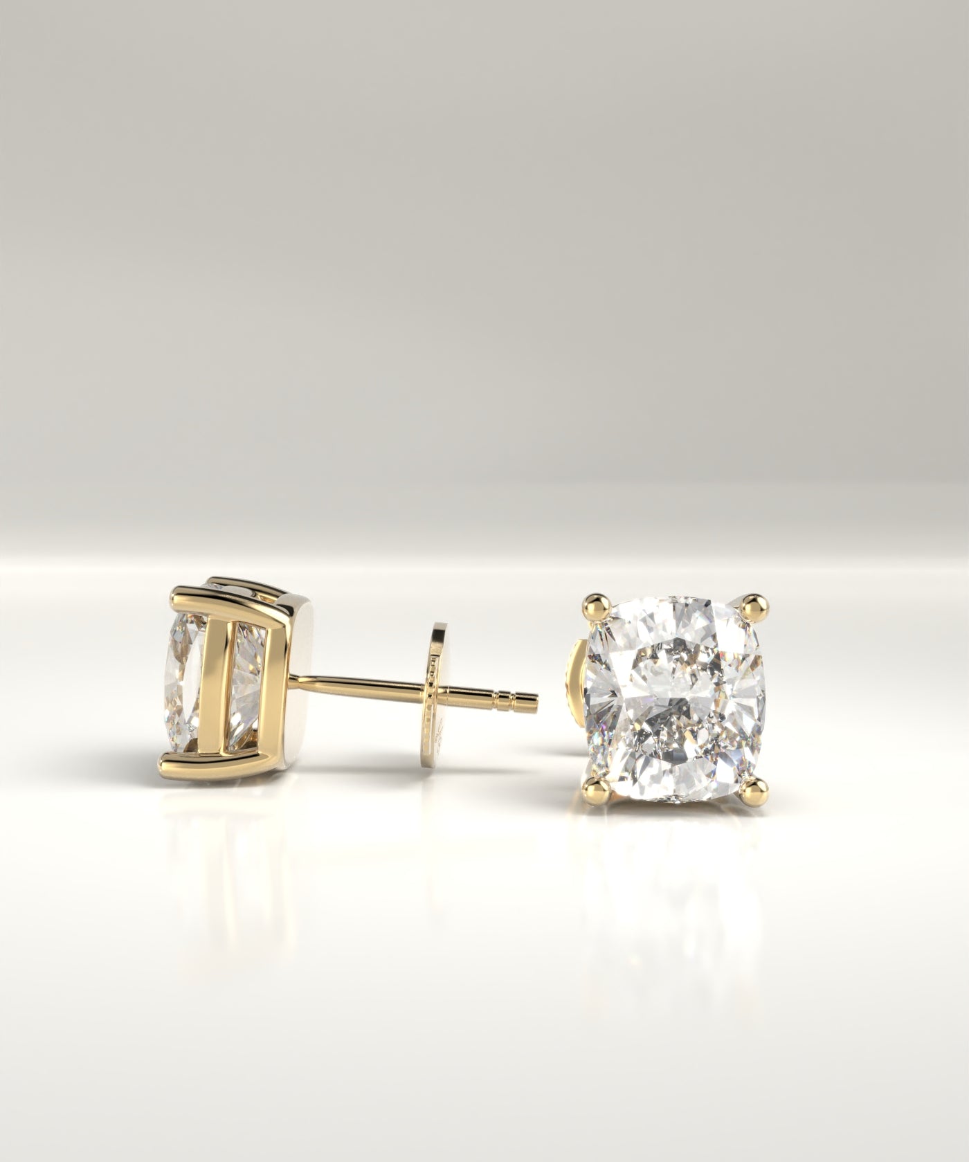 Sabrina Cushion Cut Lab-Grown Diamond Stud Earrings