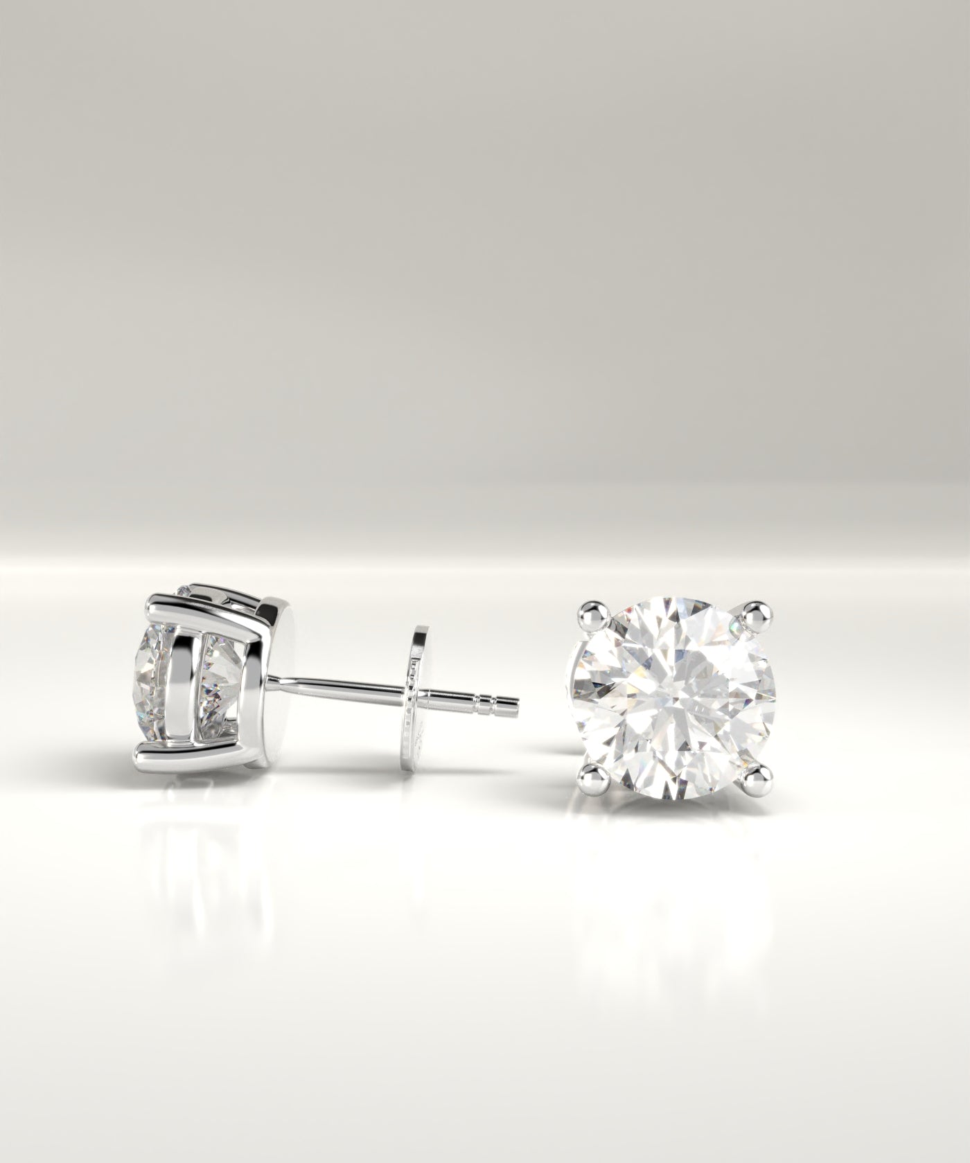 Sabrina Round Lab-Grown Diamond Stud Earrings