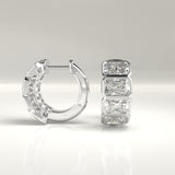 Rachel Emerald-Cut Hoops