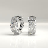 Rachel Emerald-Cut Hoops