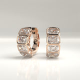 Rachel Emerald-Cut Hoops
