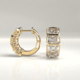 Rachel Emerald-Cut Hoops